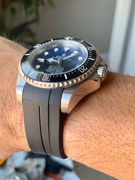 leather straps for rolex deepsea|rolex deepsea watch rubber strap.